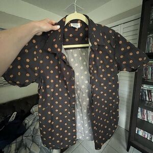 Halloween unique vintage button down men’s shirt